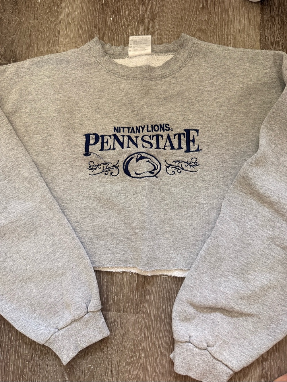 Tultex Light Gray Sweatshirt Tag Close-Up